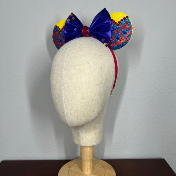 👑 Snow White Elastic Minnie Ears | Disney Princess-Inspired Adjustable Ears - Picture 2 of 5